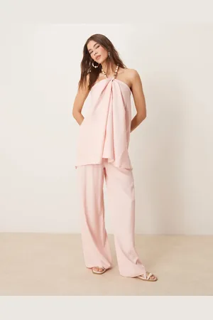 ASOS Super wide leg trousers co-ord in light