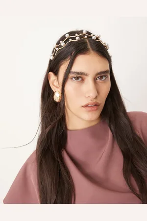 ASOS Multirow pearl headband with wiggle detail