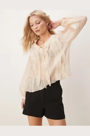 ASOS Relaxed dad shorts with linen in