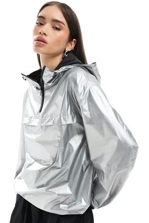 ASOS Pac-a-mac rainwear jacket in metallic