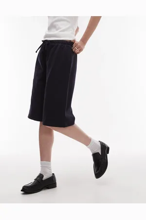 ARKET Drawstring jersey bermuda shorts in dark blue