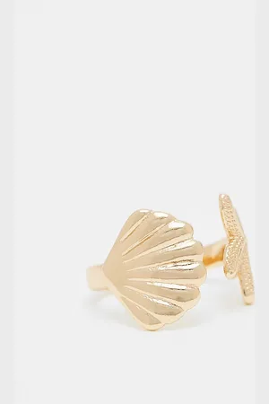 ASOS Wrap around shell ring in tone