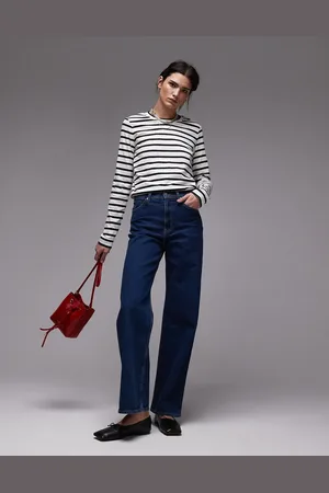 ARKET Lupine high rise wide leg jeans in mid washed blue
