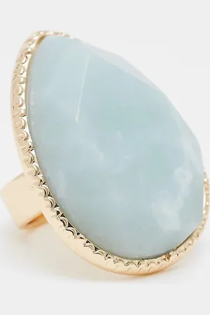 ASOS Oversized ring with real semi precious stone in tone