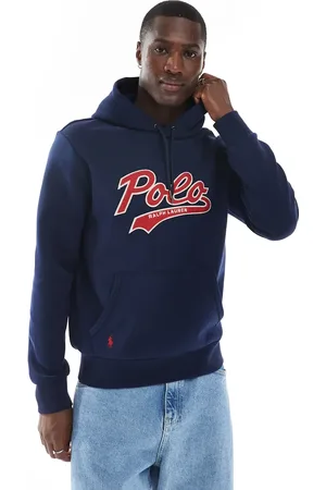 Ralph Lauren Collegiate towelling logo hoodie in