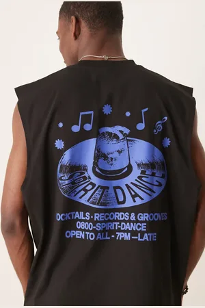 ASOS Oversized tank with music graphic in