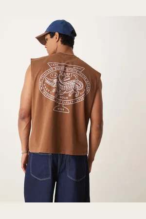 ASOS Oversized vest with back city graphic in