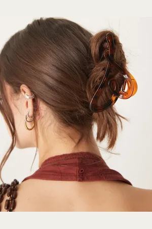 ASOS XL hair claw with heart detail in tort