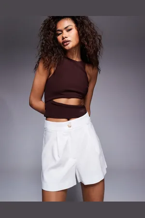 River Island Linen tailored short in