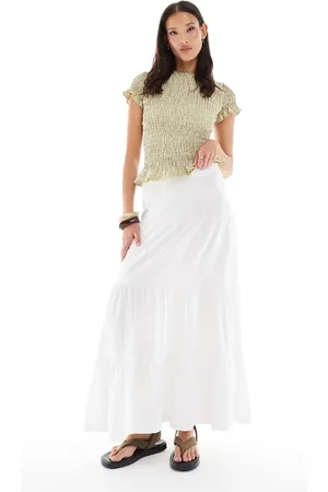 ONLY Tiered maxi skirt in