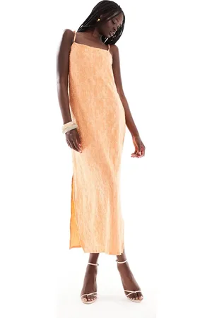 Object Textured cami midi dress in