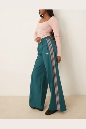 adidas Crochet 3 stripe track pants in