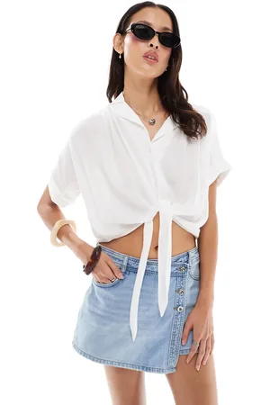 ONLY Mini wrap skort in light wash