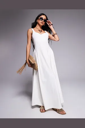 ASOS Summer maxi dress with full skirt in off white