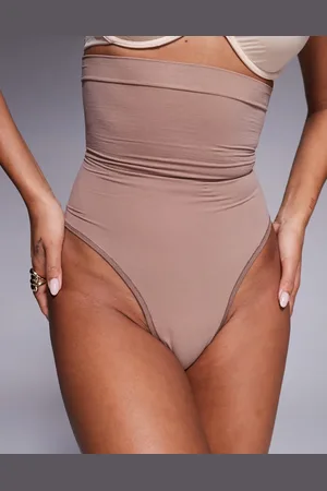 Spanx Seamless Power high-waisted thong in cafe au Lait