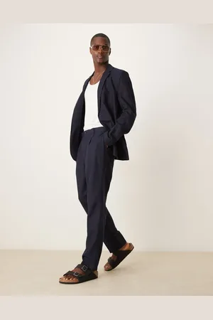 MANGO Linen mix slim fit trouser co-ord in