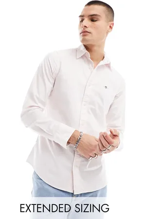 GANT Shield logo stretch slim fit stripe oxford shirt in light