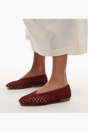 Topshop Beatti woven flat shoe in
