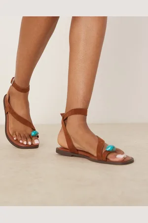 ASOS Florrie toe loop strappy sandal in tan