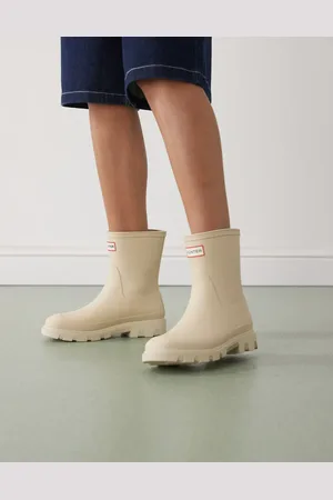 Hunter Downpour short wellington boots in beige