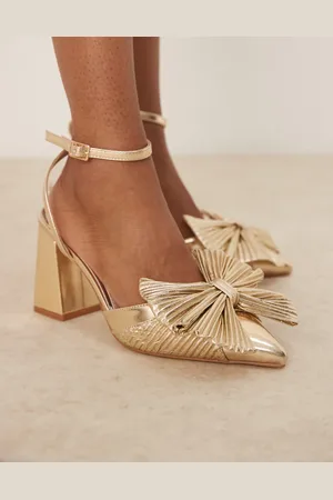 Be Mine Sierra heeled pumps with bow detail in satin