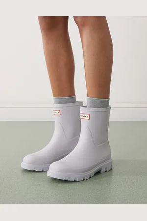Hunter Downpour short wellington boots in light blue