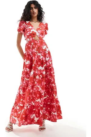 Style Cheat Midaxi dress in cherry floral