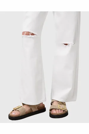 AllSaints Isla leather sandals in sand