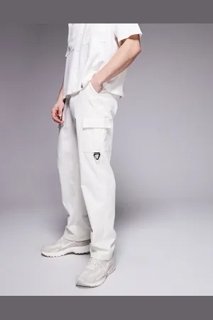 Sixth June Utlity cargo trouser with hardwear detail in cream