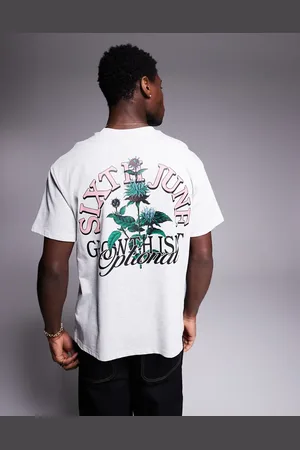 Sixth June Botanical logo back print t-shirt in
