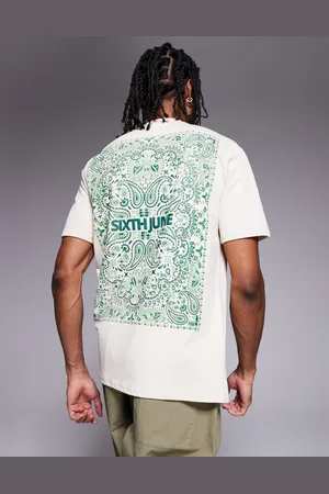 Sixth June Bandana back print t-shirt in cream