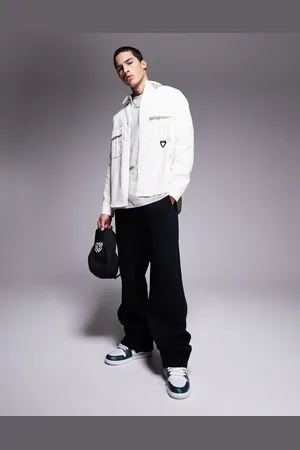 Sixth June Utlity shirt with hardwear detail in cream