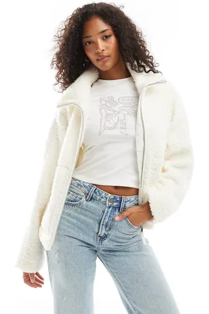 Threadbare Borg zip through jacket in