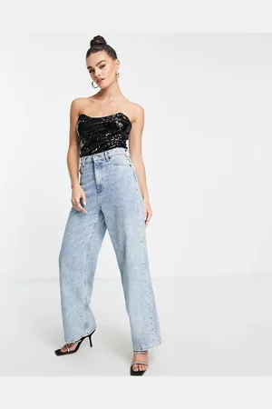 Extro & Vert Scoop basque body in black sequin