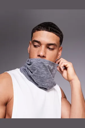 ASOS 4505 seamless mesh running snood in charcoal