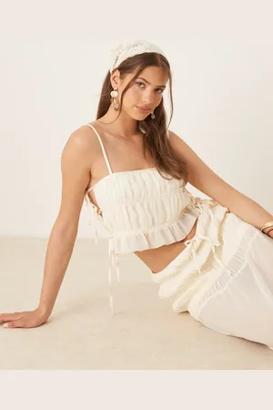 SNDYS Shirred tie side detail cami top co-ord in