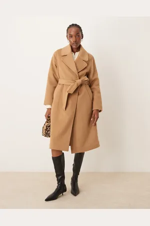 Abercrombie & Fitch Trench coat with belt in camel