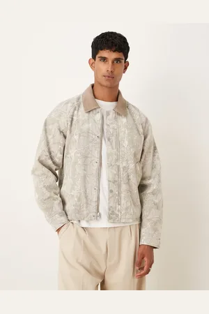 Abercrombie & Fitch Lightweight cropped barn jacket in camo print