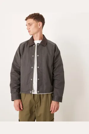 Abercrombie & Fitch Lightweight cropped barn jacket in navy