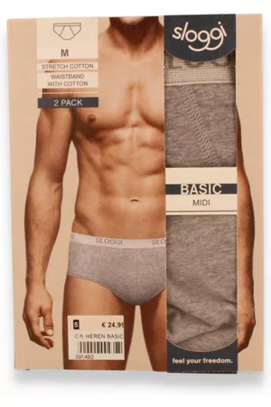 Sloggi Heren Basic Midi 2-Pack Grey 7