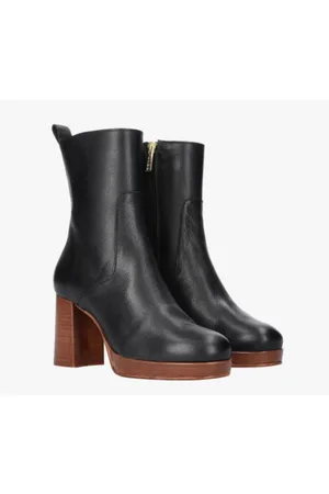 TANGO Dames Nadine 10-D Black Leather Boots Black 38