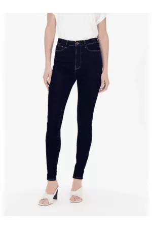 ONLY Iconic HW SK Long Ankle Dark Blue Denim "32 25
