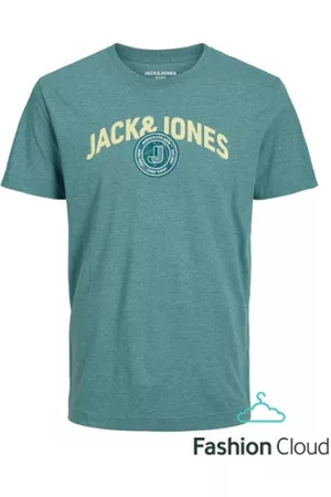 JACK & JONES T-shirts - Ounce Jj Loge Tee Ss Crew Trellis GROEN S