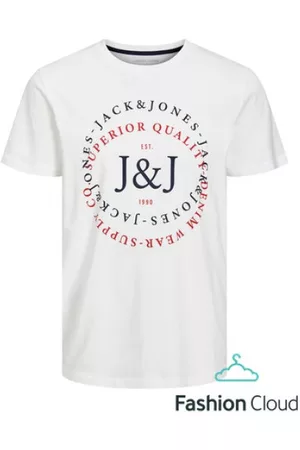 JACK & JONES Donsjassen - Jack &Jones Supply Tee Ss Crew Neck 12221925 White WIT S