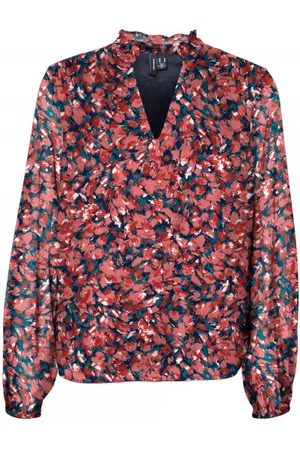 VERO MODA Holly Ls V-Neck Frill Top Navy Blazer XS