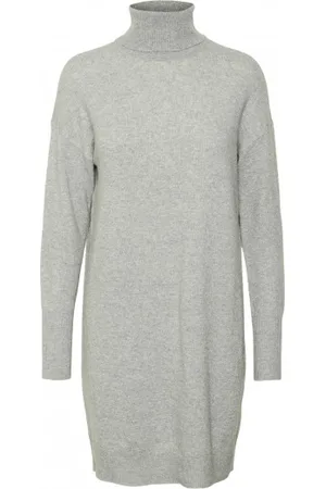 VERO MODA Brilliant Ls Rollneck Dress Grey S