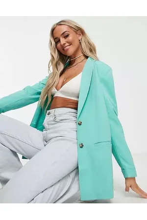 Pieces® Size LS Loose Blazer Cockatoo XS