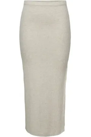 ONLY Onlnella Long Side Slit Skirt Pumice Stone XL