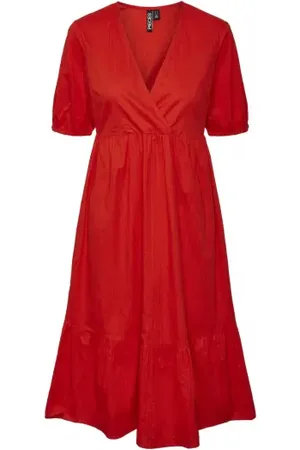Pieces® Pcmanon 2/4 Midi Dress Poinciana XS