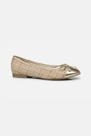 Marco Tozzi Dames Ballerina Cream Multi 37